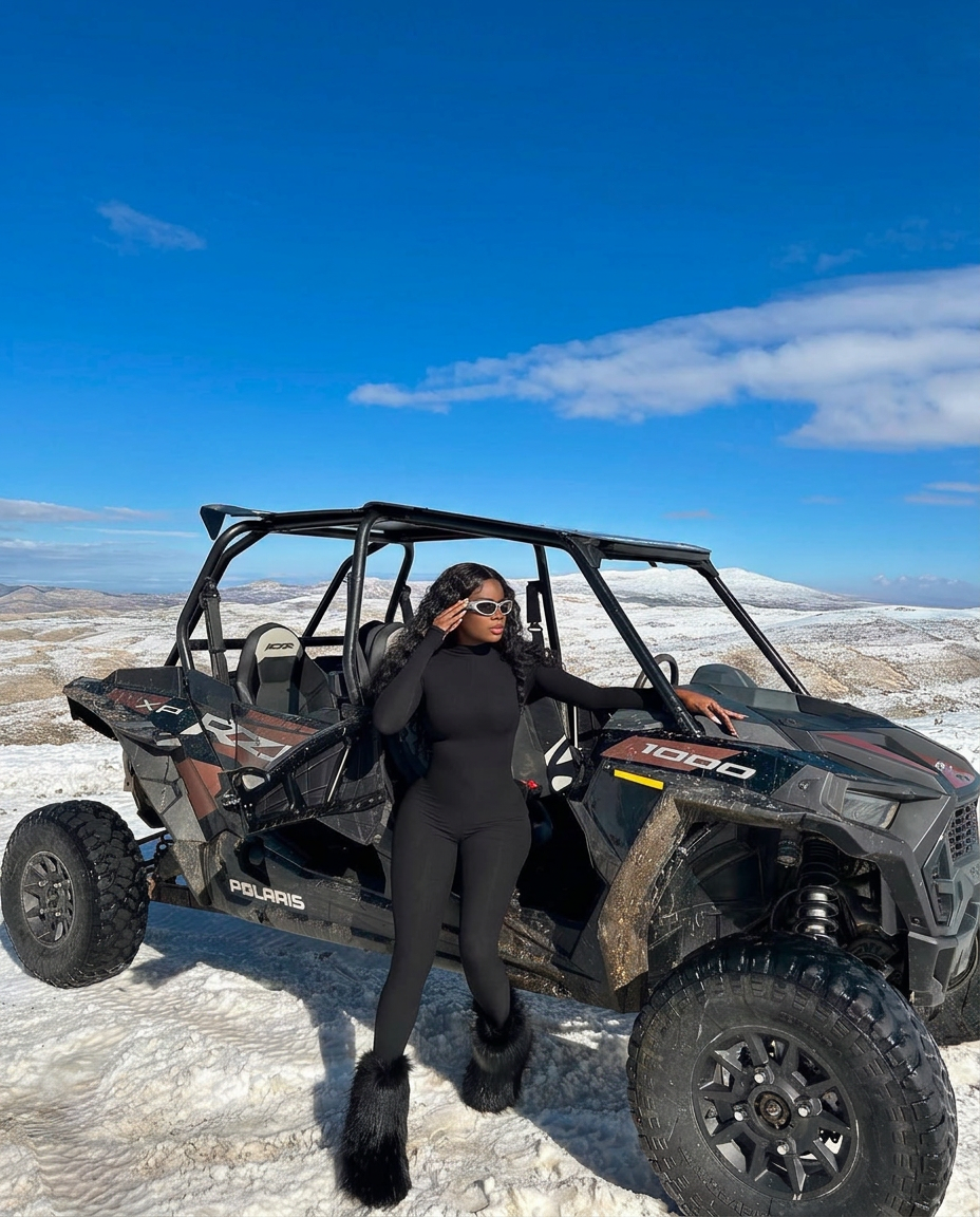 Off road buggy adventure across the snowy Lebanese highlands